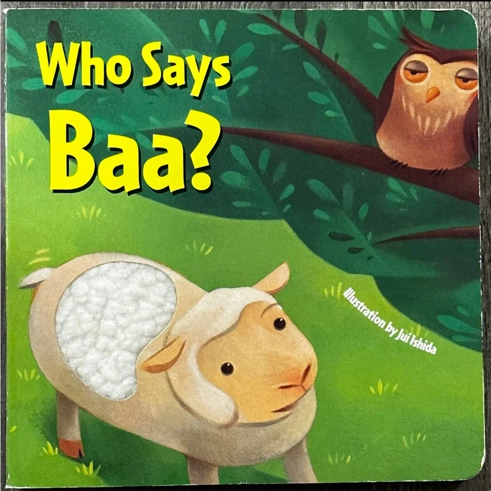💞 “Who Says Baa?” Children’s 3D Animal Sounds Board Book